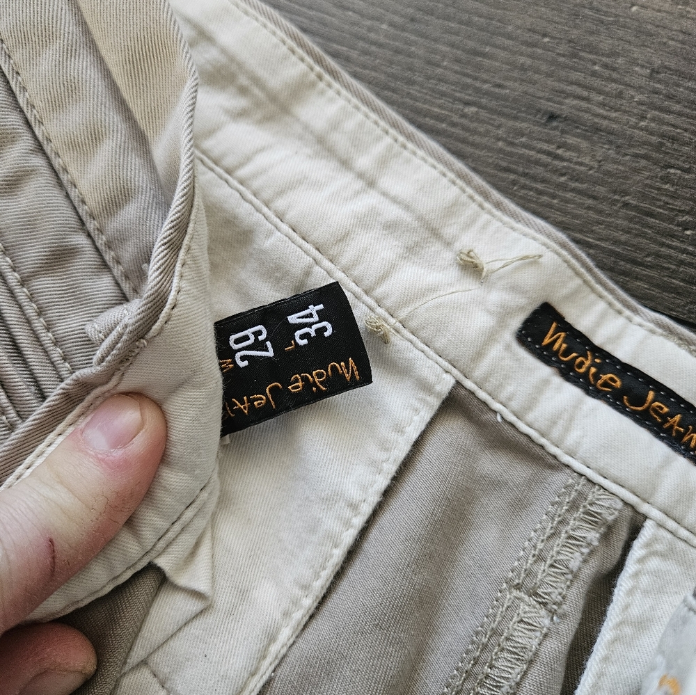 Mens nudie jeans khaki regular